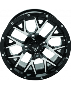 QuadBoss Barbwire 14X7 - 5+2 - 4/110 - Black Machined buy in USA