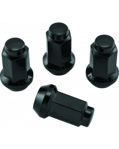 QuadBoss Lug Nuts 3/8in 24 - 14mm-Od - Black - Box of 4 buy in USA