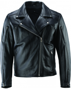 River Road Ironclad Classic Leather Jacket Black - Small buy in USA