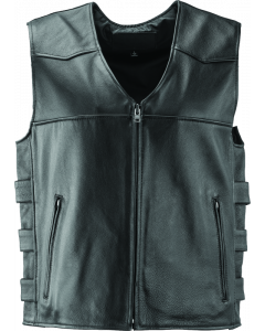 River Road Plains Leather Vest Black - Small buy in USA