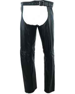 River Road Plains Leather Chaps Black - Large buy in USA