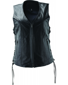 River Road Sapphire Leather Vest Black Womens - Small buy in USA