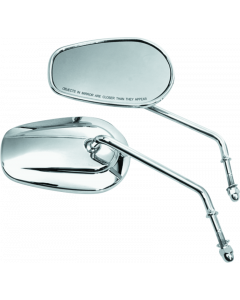 Bikers Choice Chrome Tapered Long Stem Mirrors Pr buy in USA