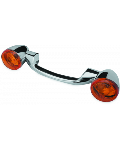 Bikers Choice 91-08 Touring 86-17 FLST Narrow Chrome Rear Turn Signal Bar Kit W/Amber Lens buy in USA