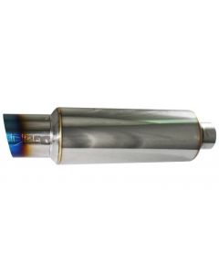 Injen 2 3/8 Universal Muffler w/Titanium burnt rolled Tip and stainless steel resonated inner wall buy in USA