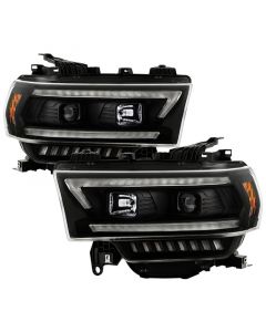 Spyder 19-22 Dodge Ram 2500 (Halogen Only) Projector Headlights - Black PRO-YD-DR19HDHALSI-SEQ-BK buy in USA