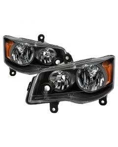 xTune 11-17 Dodge Grand Caravan OEM Style Headlights - Black (HD-JH-CHRTC08-AM-BK) buy in USA