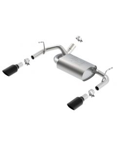 Borla 12-14 Jeep Wrangler JK 2/4Dr Rr Section ATAK Single Square Rlld Angle-Cut Black Chrome Exhaust buy in USA