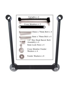 Willie & Max Universal Saddlebag Hard Mount Steel Kit - Black buy in USA