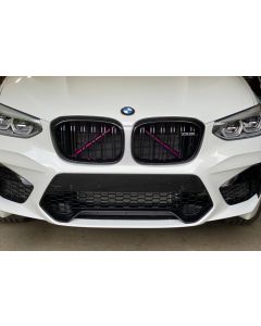 Exon Front Grille V-Brace Trim Cover Red for BMW G-Series X3 X3M G01 / X4 X4M G02 / X5 X5M G05 / X6 X6M G06 / X7 G07 & M5 F90 / 5 Series G30 buy in USA