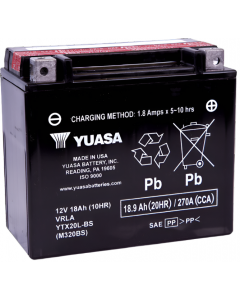 Yuasa YTX20L-BS Maintenance Free AGM 12 Volt Battery (Bottle Supplied) buy in USA