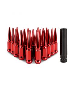 Mishimoto Steel Spiked Lug Nuts M12x1.5 20pc Set - Red buy in USA