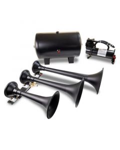 Kleinn Triple Black Horn Kit w/ 150 PSI Waterproof 5.0 gal Air Tank buy in USA