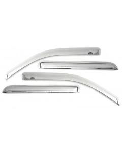 AVS 08-18 Dodge Journey Ventvisor Outside Mount Front & Rear Window Deflectors 4pc - Chrome buy in USA