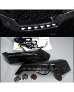 Mercedes W463 G500 G55 G63 G65 G Wagon Class Front Bumper Carbon Fiber Lip Spoiler with LED Brabus Style buy in USA