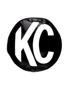 KC HiLiTES 8in. Round Soft Cover (Pair) - Black w/White KC Logo buy in USA