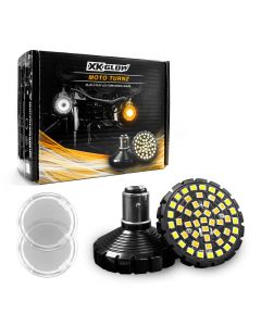 XK Glow Motorcycle Front LED Turn Signal Kit - Bullet Style Clear Lenses buy in USA