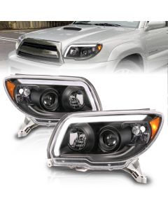 ANZO 06-09 Toyota 4 Runner Projector Headlights Plank Style - Black buy in USA