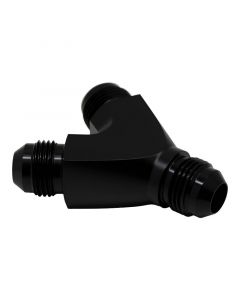 DeatschWerks 8AN Male Flare to 8AN Male Flare to 8AN Male Flare Y Fitting - Anodized Matte Black buy in USA