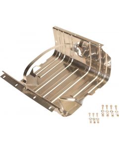 Kentrol 76-90 Jeep CJ/Wrangler YJ Gas Tank Skid Plate with strap - Polished Silver buy in USA