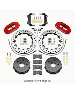 Wilwood Narrow Superlite 4R Rear Kit 12.88in Drilled Red 2007-up Jeep JK w/Lines buy in USA