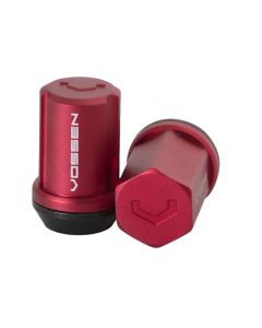 Vossen 35mm Lock Nut - 14x1.5 - 19mm Hex - Cone Seat - Red (Set of 4) buy in USA