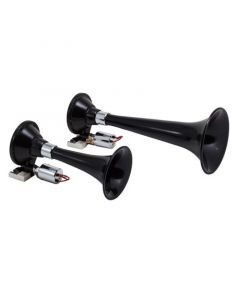 Kleinn Black Dual Horn/ 13In/8In - High Impact ABS Trumpet/ Zinc Alloy Base buy in USA