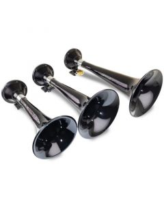 Kleinn Black Triple Horn/ 15In/13In/11In - High Impact ABS Trumpet/ Zinc Alloy Base buy in USA