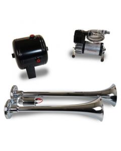 Kleinn Dual Chrome Horn Kit w/ 120 PSI Air Compressor / 0.5 gal Air Tank buy in USA