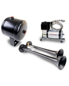 Kleinn Dual Black Horn Kit w/ 120 PSI Air Compressor / 0.5 gal Air Tank buy in USA