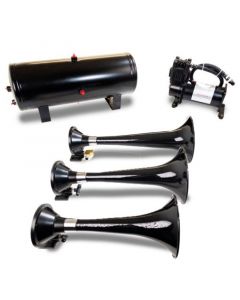 Kleinn Triple Black Horn Kit w/150 PSI Waterproof 3.0 gal Air Tank buy in USA