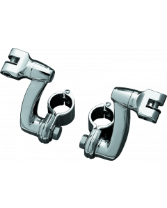 Kuryakyn Longhorn Offset Peg Mounts With 1-1/4inch Magnum Quick Clamp Chrome (Pair) buy in USA