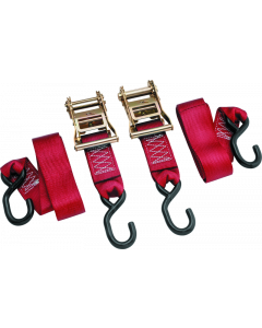 BikeMaster 2x84in Ratchet Tiedown Pair - Red buy in USA