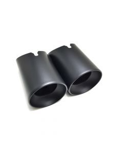 ✯✯✯✯✯ Design 3.75' (98mm) Straight Cut Slip On Exhaust Tips High-Temp Coated Matte Black for BMW M3 F80 M4 F82 M2 Competition F87 S55 buy in USA