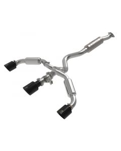 aFe 23-24 Toyota GR Corolla L3 1.6L (t) Gemini XV 3in to 2-1/2in Cat Back Exhaust w/ Black Tips buy in USA