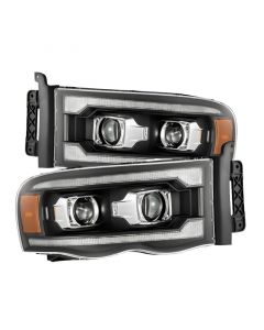 AlphaRex 02-05 Dodge Ram 1500 LUXX LED Proj Headlights Plank Style Black w/Activ Light/Seq Signal buy in USA