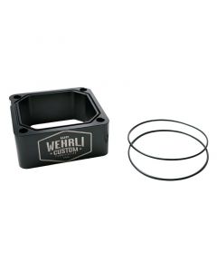 Wehrli 98.5-07 Dodge 5.9L Cummins Billet Intake Spacer Kit - Black Anodized & Engraved Finish buy in USA