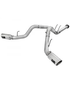 aFe Atlas Exhaust 4in DPF-Back Exhaust Aluminized Steel Polished Tip 11-14 ford Diesel Truck V8-6.7L buy in USA