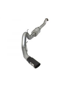 aFe Atlas Exhausts 4in Cat-Back Aluminized Steel Exhaust Sys 2015 Ford F-150 V6 3.5L (tt) Black Tip buy in USA