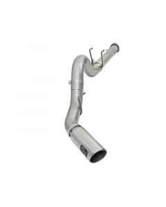 aFe ATLAS 5in DPF-Back Alum Steel Exhaust System w/Polished Tip 2017 Ford Diesel Trucks V8-6.7L (td) buy in USA