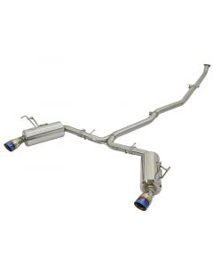 aFe POWER Takeda 16-17 Honda Civic I4-1.5L (t) 2.5-2.25in 304 SS CB Dual-Exit Exhaust Blue Tips buy in USA