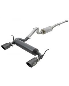 aFe Rebel Series 2.5in 409 SS Cat-Back Exhaust w/ Black Tips 2007+ Jeep Wrangler (JK) V6 3.6L/3.8L buy in USA