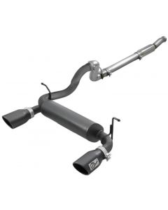 aFe Rebel Series 409 Stainless Steel Cat-Back Exhaust 18-21 Jeep Wrangler JL 2.0L (t) - Black Tip buy in USA