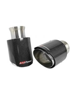 aFe MACH Force-XP 4-1/2in Carbon Fiber OE Replacement Exhaust Tips - 15-19 Dodge Charger/Hellcat buy in USA