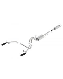 Borla 11-14 Ford F-150 5.0L Stainless Steel S-Type Catback Exhaust - 4in Tips Single Split Rear Exit buy in USA