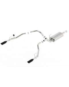 Borla 09-17 Ram 1500 5.7L V8 5in Single Tip Black Chrome Cat-Back Touring Exhaust Through Bumper buy in USA