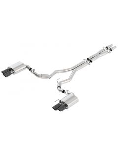 Borla 2018 Ford Mustang GT (A/T / M/T) 3in S-Type Catback Exhaust w/o Valves w/ Black Chrome Tips buy in USA