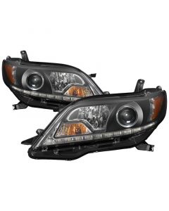 Spyder Toyota Sienna 2011-2014 Projector Headlights - DRL LED - Black PRO-YD-TSEN11-DRL-BK buy in USA