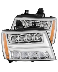 AlphaRex 07-13 Chevy Avalanche NOVA LED Proj Headlights Plank Style Design Chrome w/Activ Light/DRL buy in USA