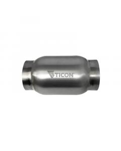 Ticon Industries 3.5in Body x 12in Length 2.5in Inlet/Outlet Titanium Bullet Resonator buy in USA